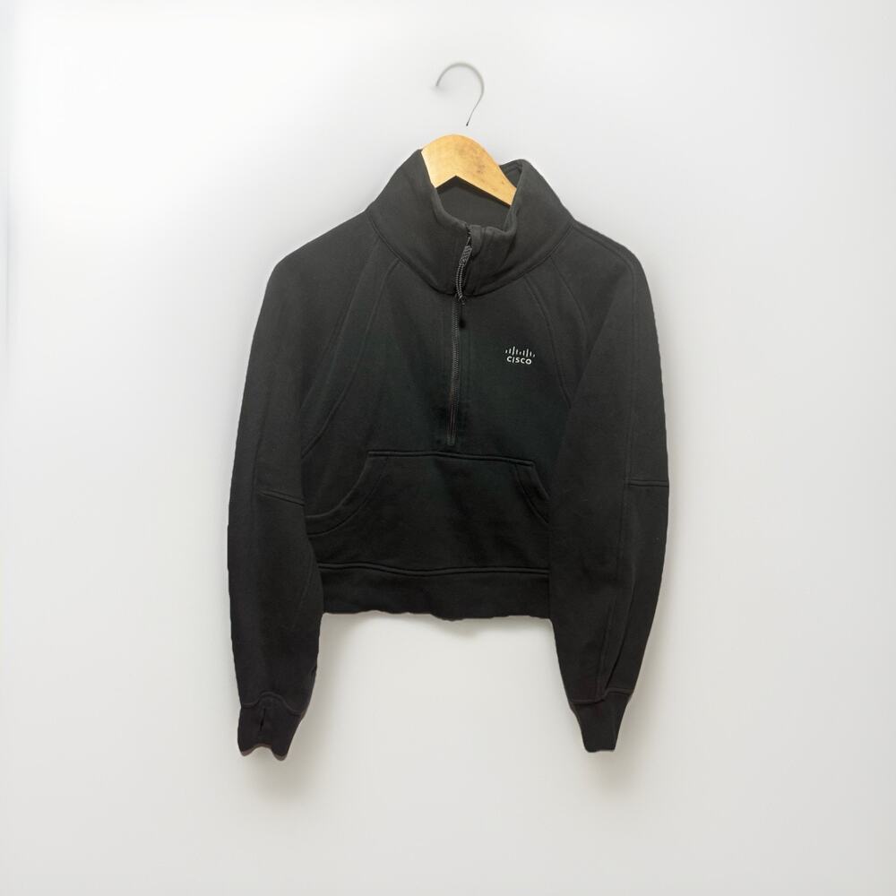 Lululemon Scuba Oversized Funnel Neck Half Zip Black Women XS/S